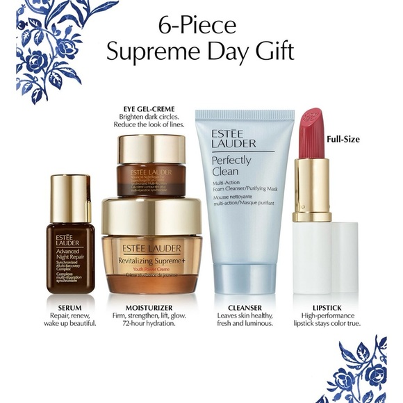 New Estee Lauder 6 Pc Gift Set Cosmetic Bag Sealed - Picture 4 of 4